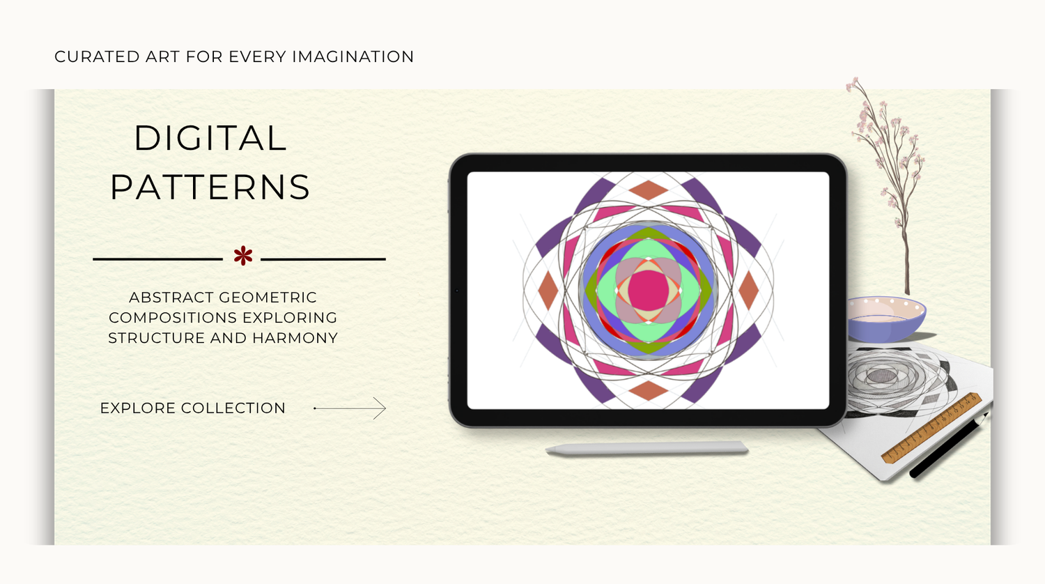 Raison Arts abstract digital patterns collection