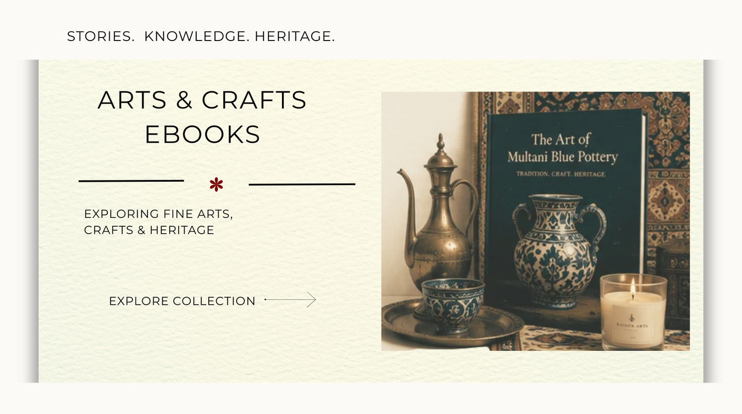 Arts and crafts eBooks inspired by heritage and design