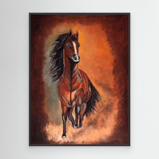 Majestic Stride: The Trotting Stallion