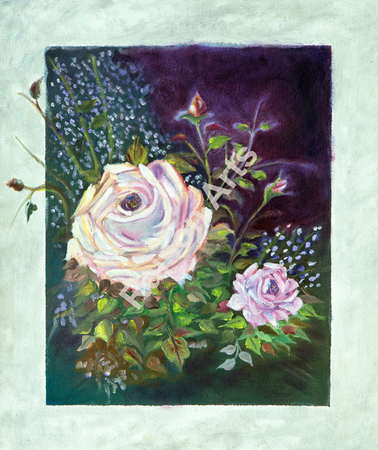 3D-White Roses
