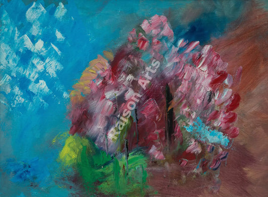 Abstract-Cherry Blossom and Snow