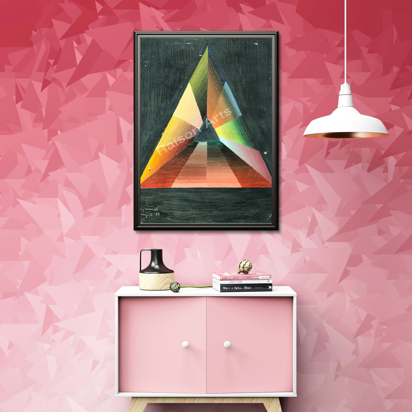 Triangular color composition-frame