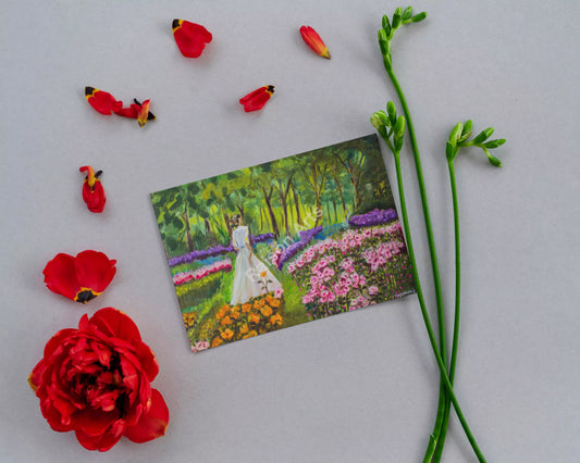 Girl in a Rose Garden