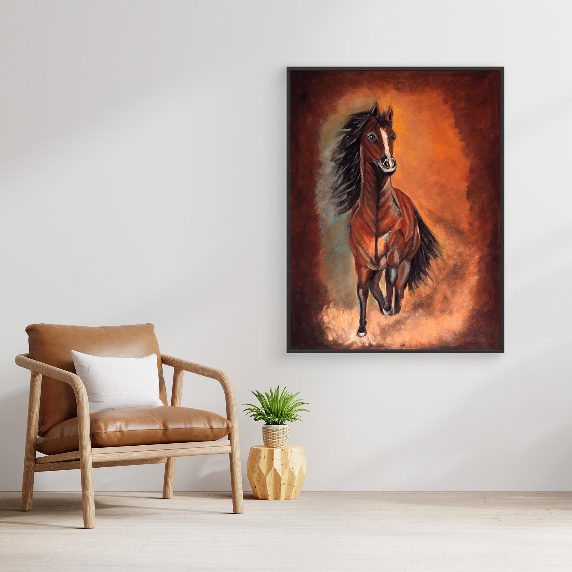 Majestic Stride: The Trotting Stallion