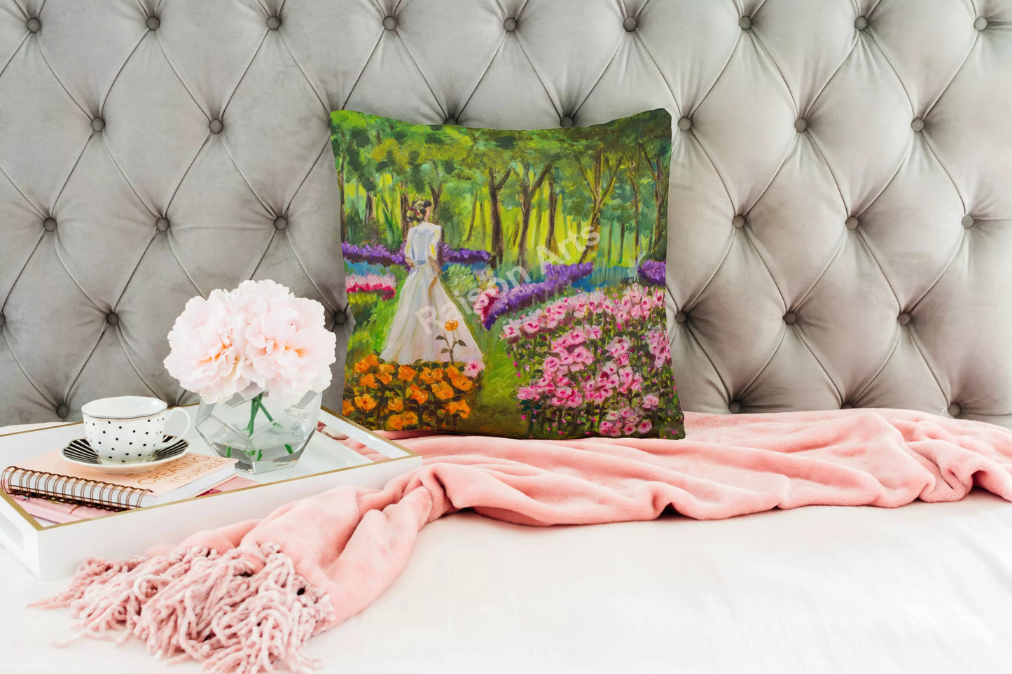 Girl in a Rose Garden