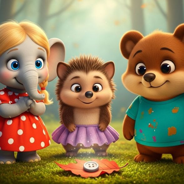 Fanny and her friends walking home through the autumn forest.
