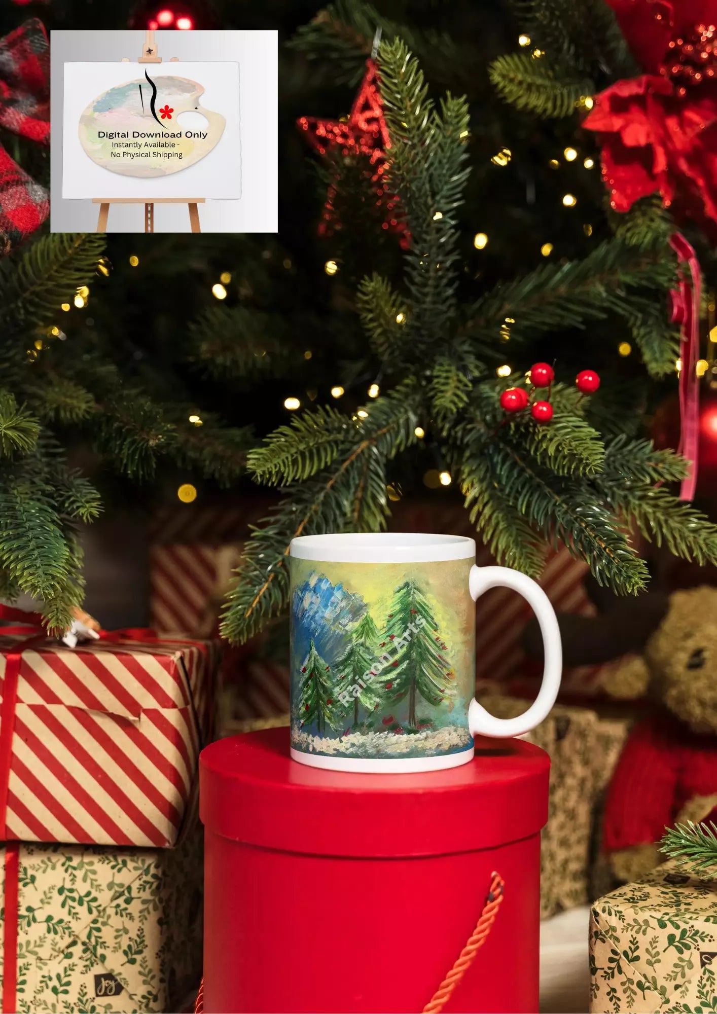 Abstract- Fir Trees Season's Greetings