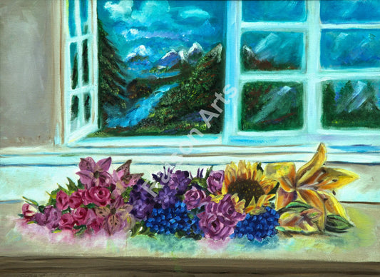 Floral Bunch on a Sill