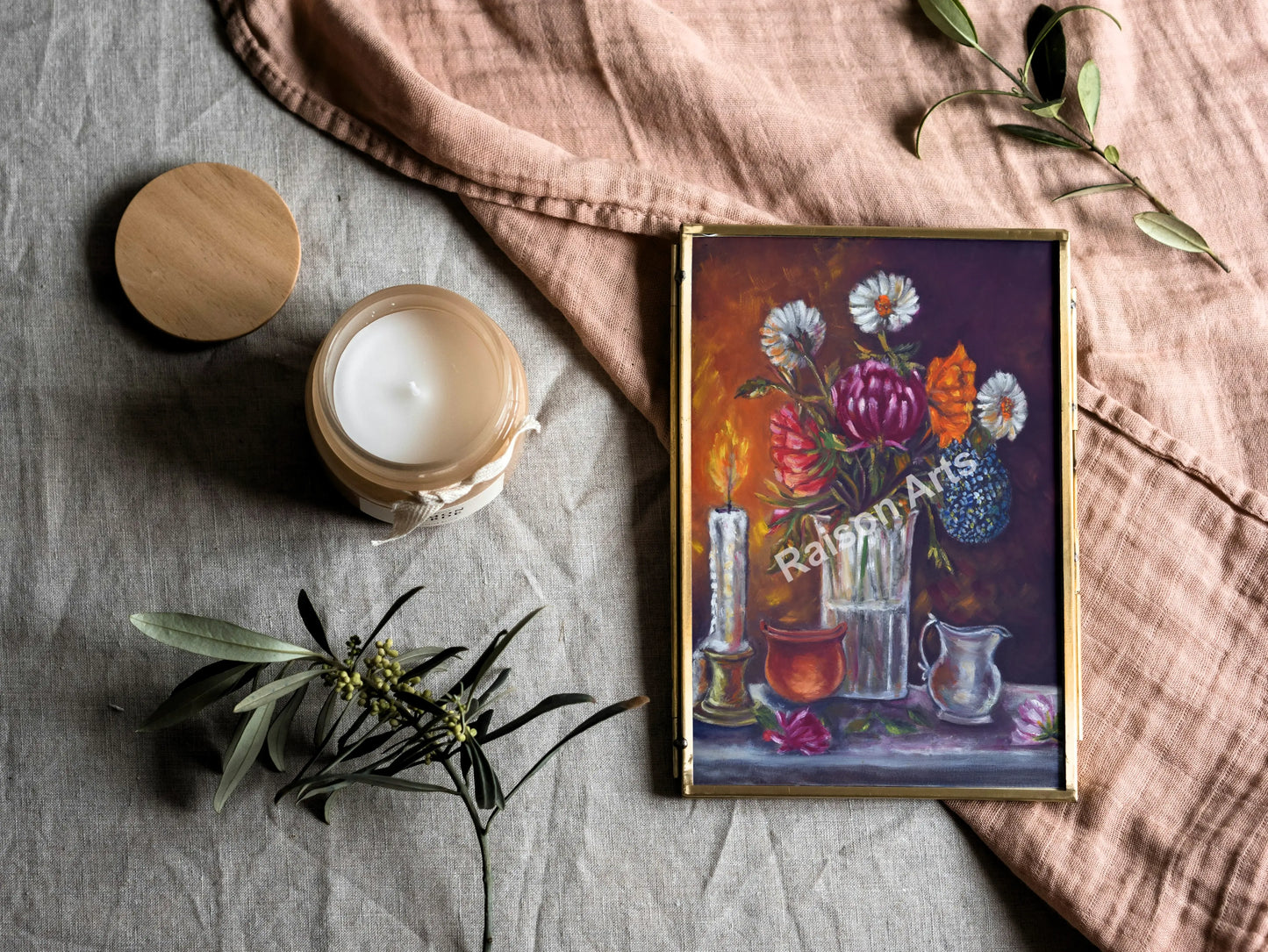 Candlelit Metals: A Symphony in Still Life