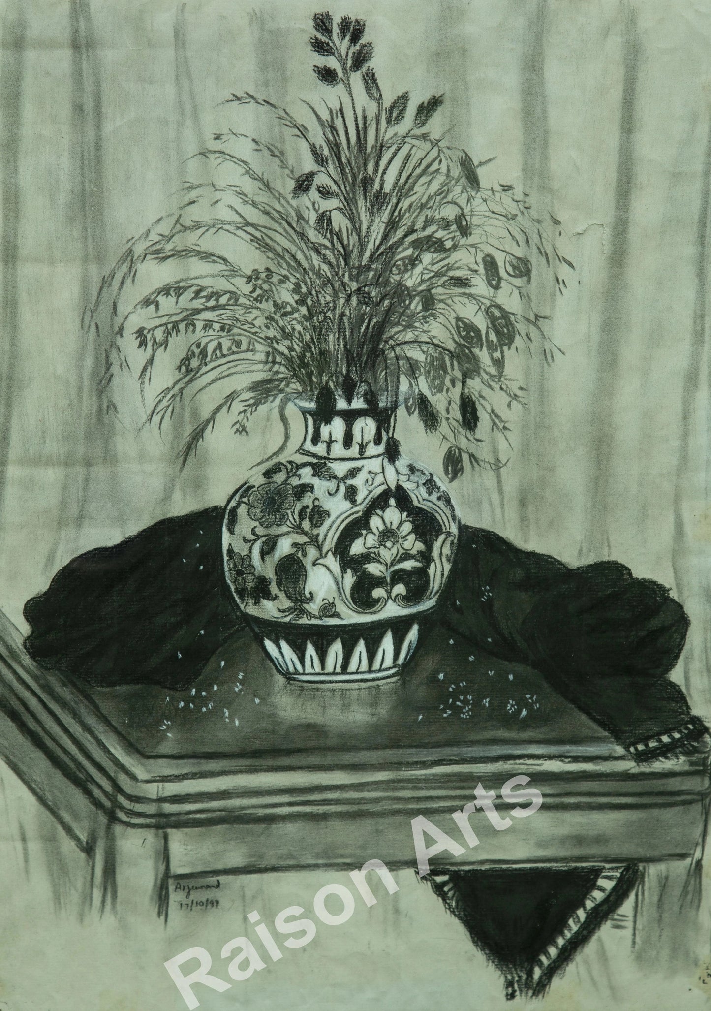 Multani Vase with Dry Arrangement