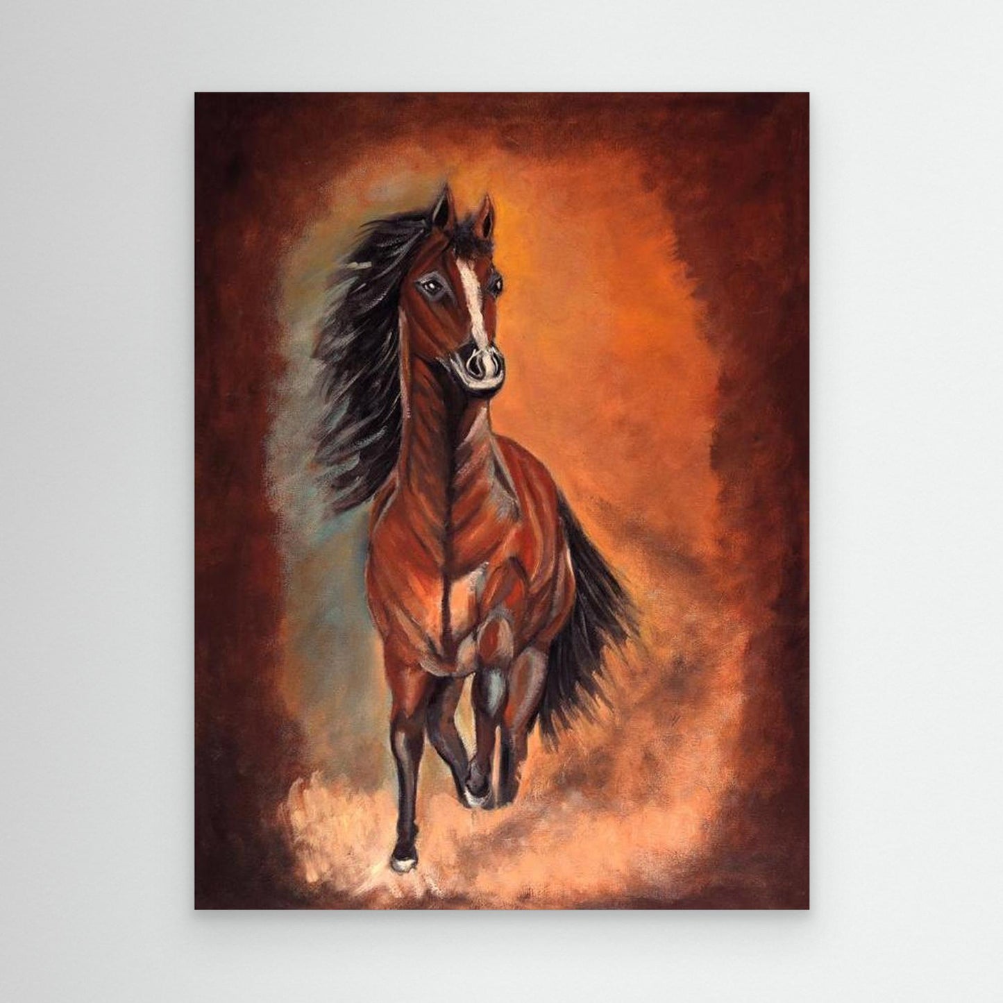 Majestic Stride: The Trotting Stallion