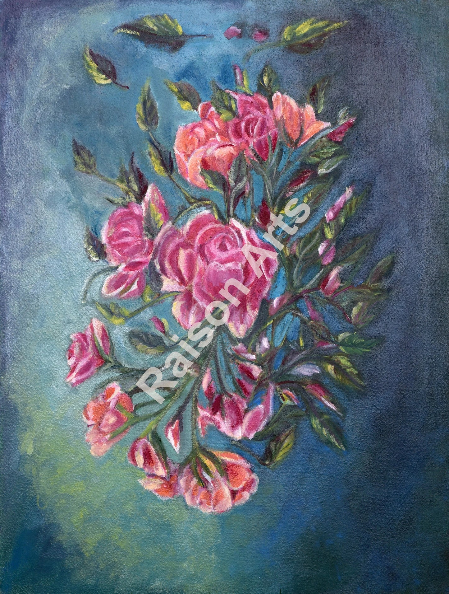 Suspended Elegance: Pink Roses