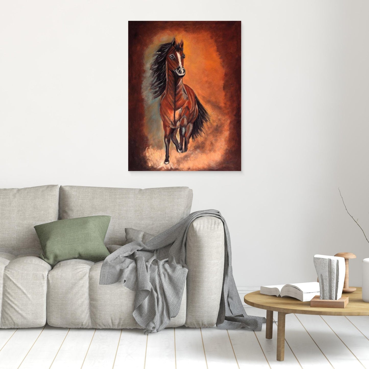 Majestic Stride: The Trotting Stallion