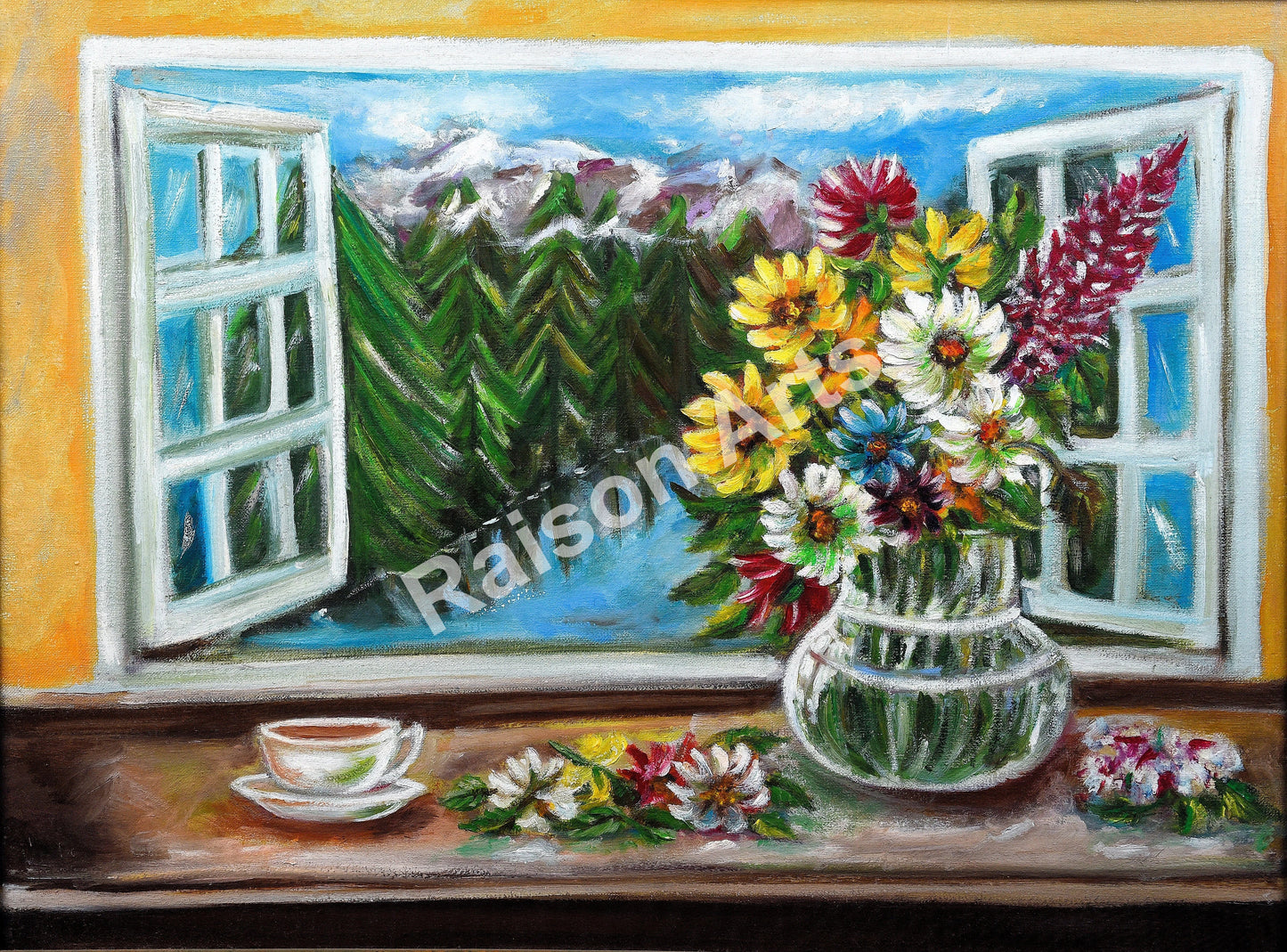 floral-bouquet-in-a-window